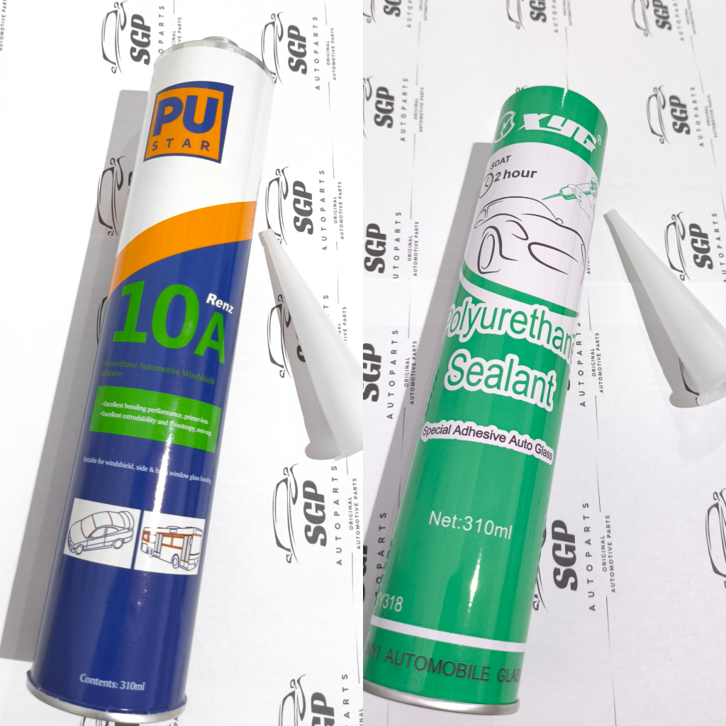 LEM SILIKON KACA MOBIL POLYURETHANE SEALANT HITAM XYG XY318 DAN PU STAR RENZ 10A ORIGINAL NEW