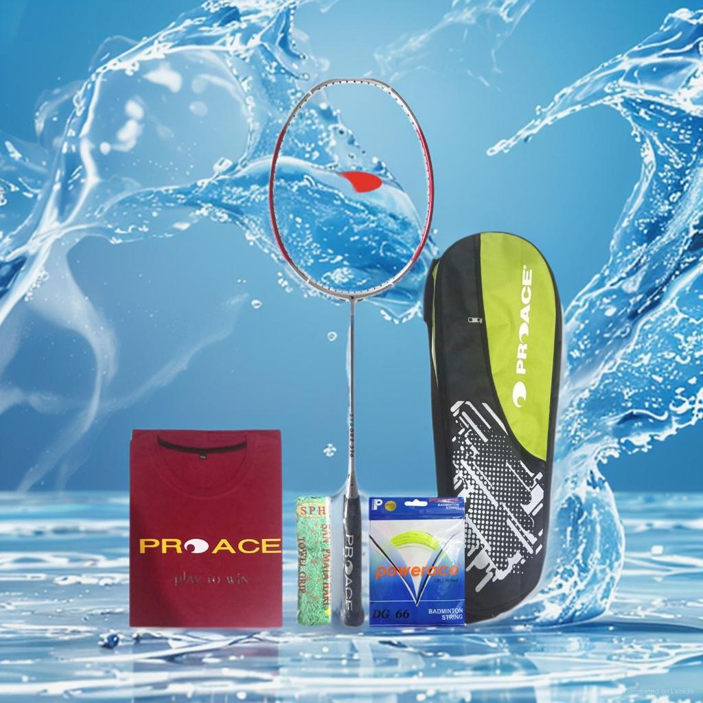 Raket ProAce Stroke 316 Bonus Komplit Badminton Raket Pro Ace Stroke 316