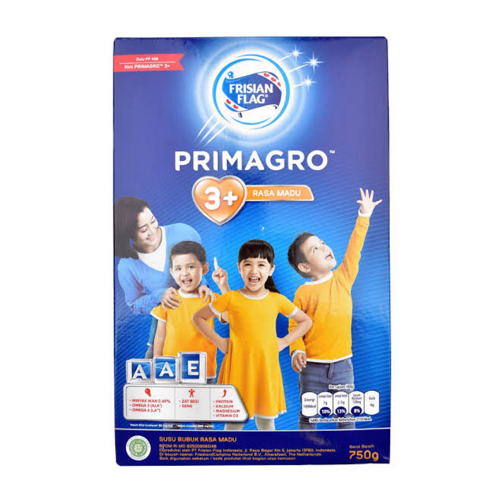 

Frisian Flag Primago 3+ Madu/Vanilla 750Gr Susu Gormula Pertumbuhan Anak