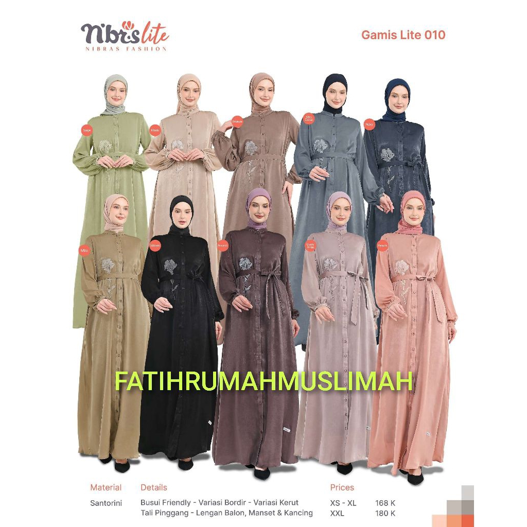 NEW / TERBARU / NIBRAS /  GAMIS TERBARU / GAMIS  NIBRAS / GAMIS LITE 010 / GAMIS LITE 010 / NIBRAS G
