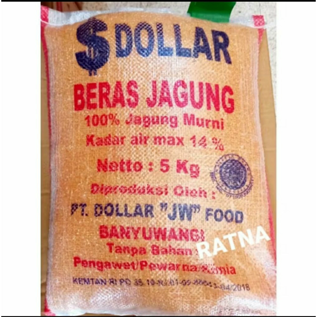 

BERAS JAGUNG 5KG PREMIUM DOLLAR / Beras Diet / Beras Sehat (100% JAGUNG MURNI )