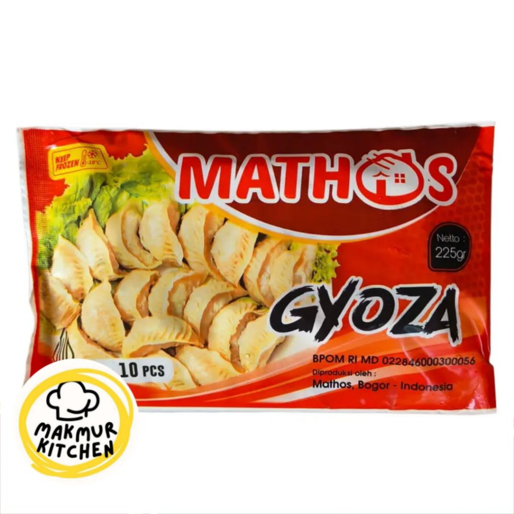 

Frozen Mathos Gyoza Dumpling Dimsum Siomay Halal Isi 10Pcs