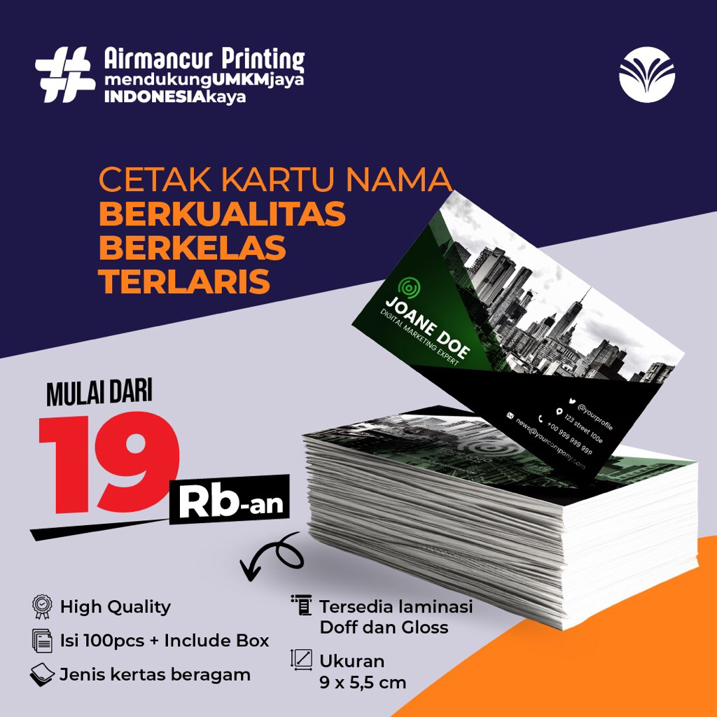 

Cetak Kartu Nama Berkualitas Berkelas Terlaris!