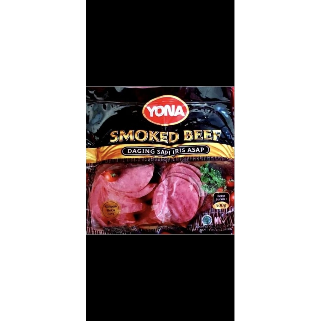 

Yona Smoked Beef , daging sapi asap 500g , 250g