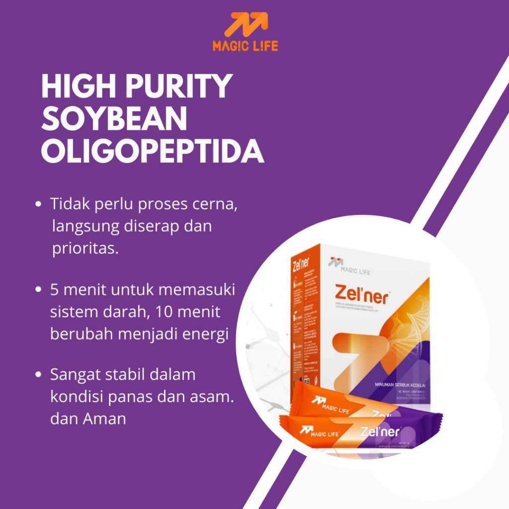 1 Box Magiclife Zelner Oligopeptida Original isi 21 sachet