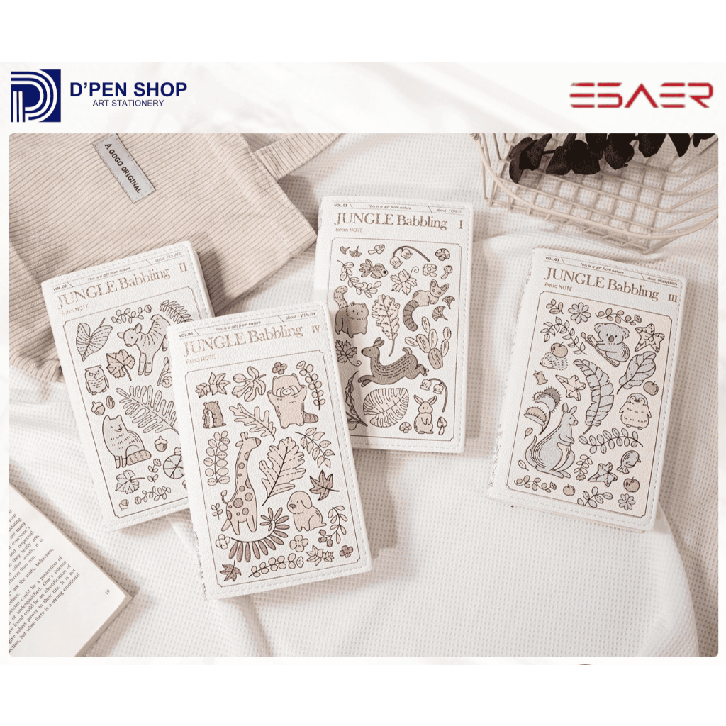 

[READY STOCK] Notebook Premium Cover Kulit Buku Catatan b6 Aesthetic Jungle Babbling