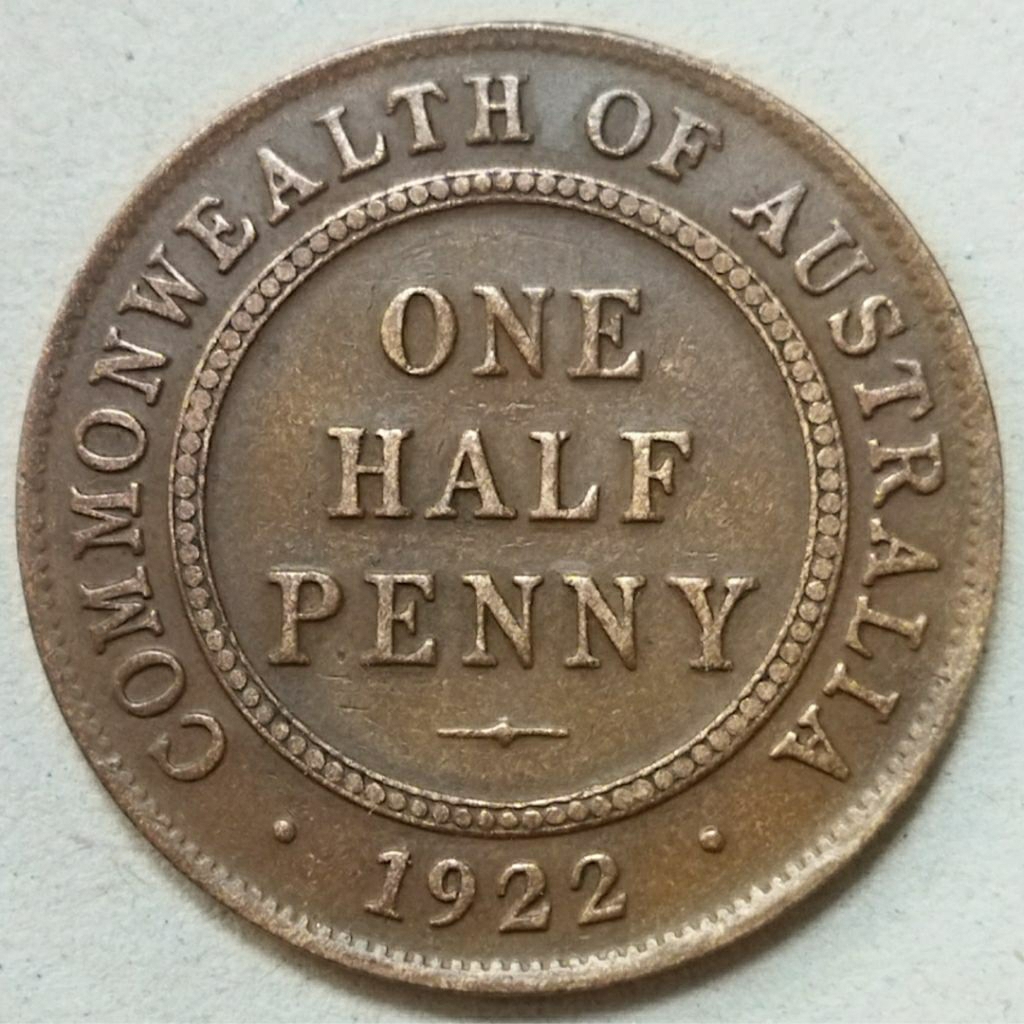 Koin Half penny 1922 George V - Australia