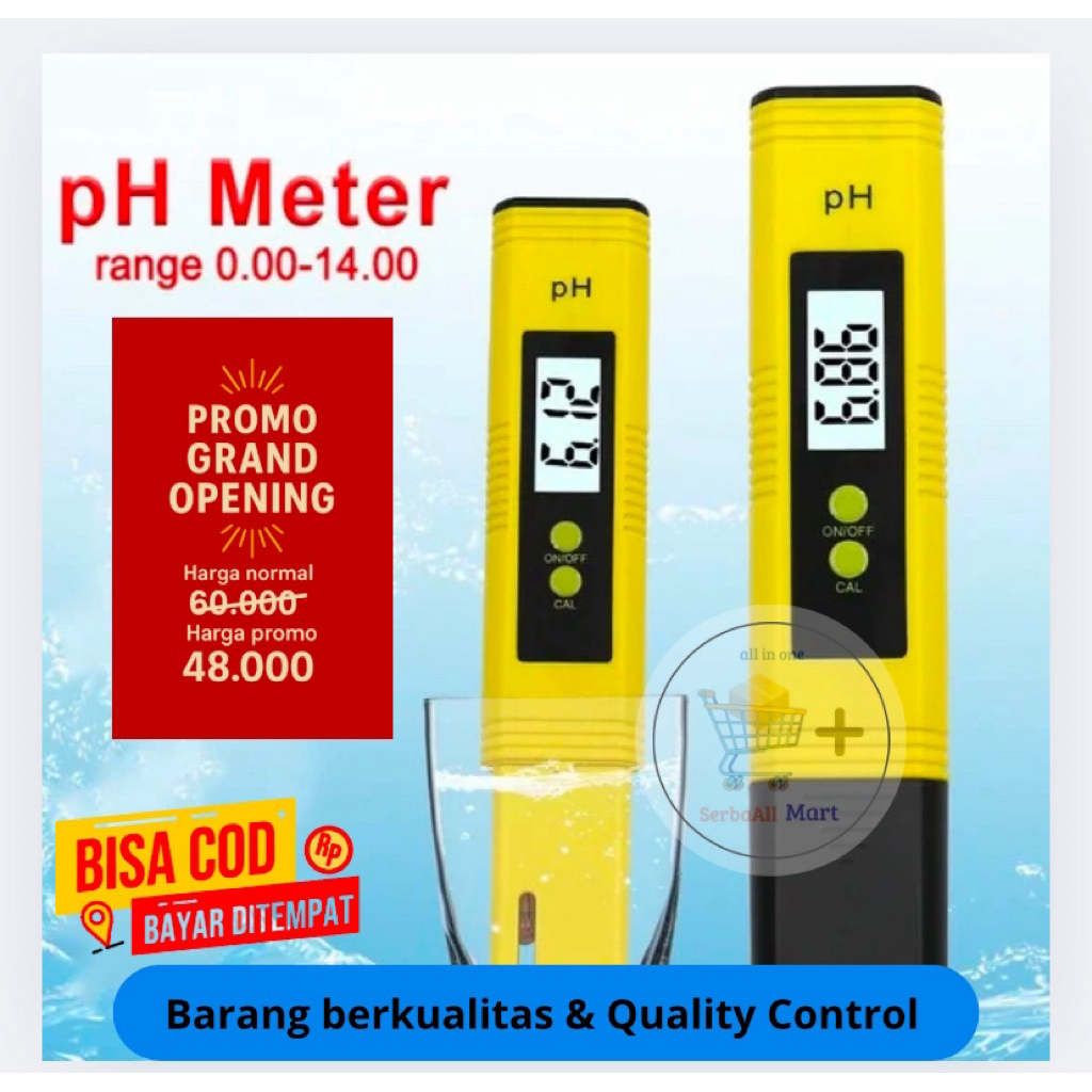 Alat  Ukur Uji PH Meter Digital Air minum Tester PH02