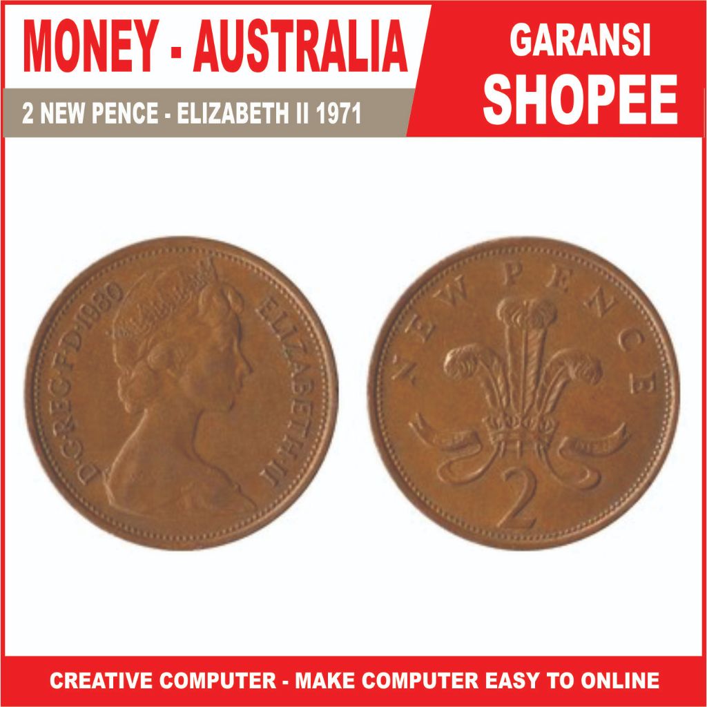 2 NEW PENCE - ELIZABETH II 1971