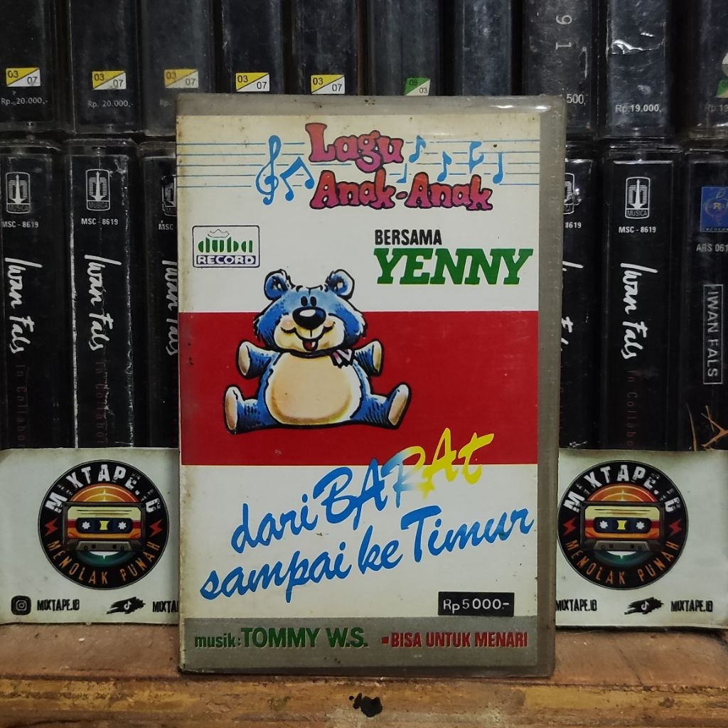 Kaset Pita - Lagu Anak Anak - Bersama Yenny - Dari Barat Sampai Ke Timur - Radio Tape - Kaset - Radi