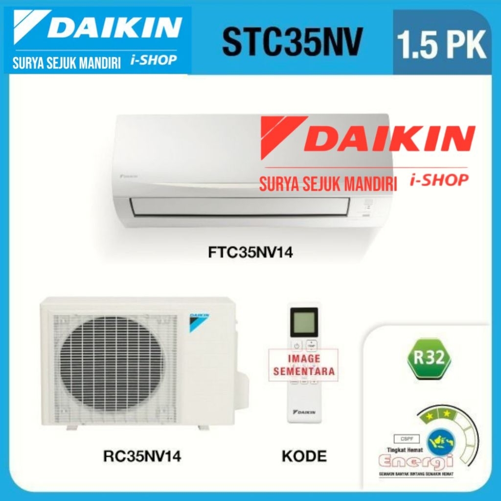 AC DAIKIN THAILAND STANDART 1.5PK FTC35NV DAIKIN AC Deluxe STANDART 1.5PK FTC35NV