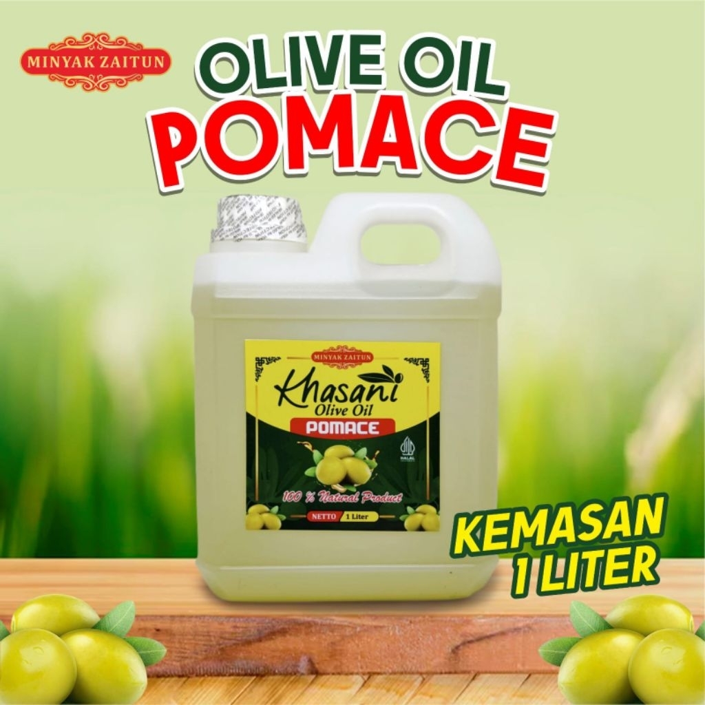 

Minyak zaitun khasani extra virgin 1 liter / pomace 1 liter olive oil minyak zaitun 1 liter