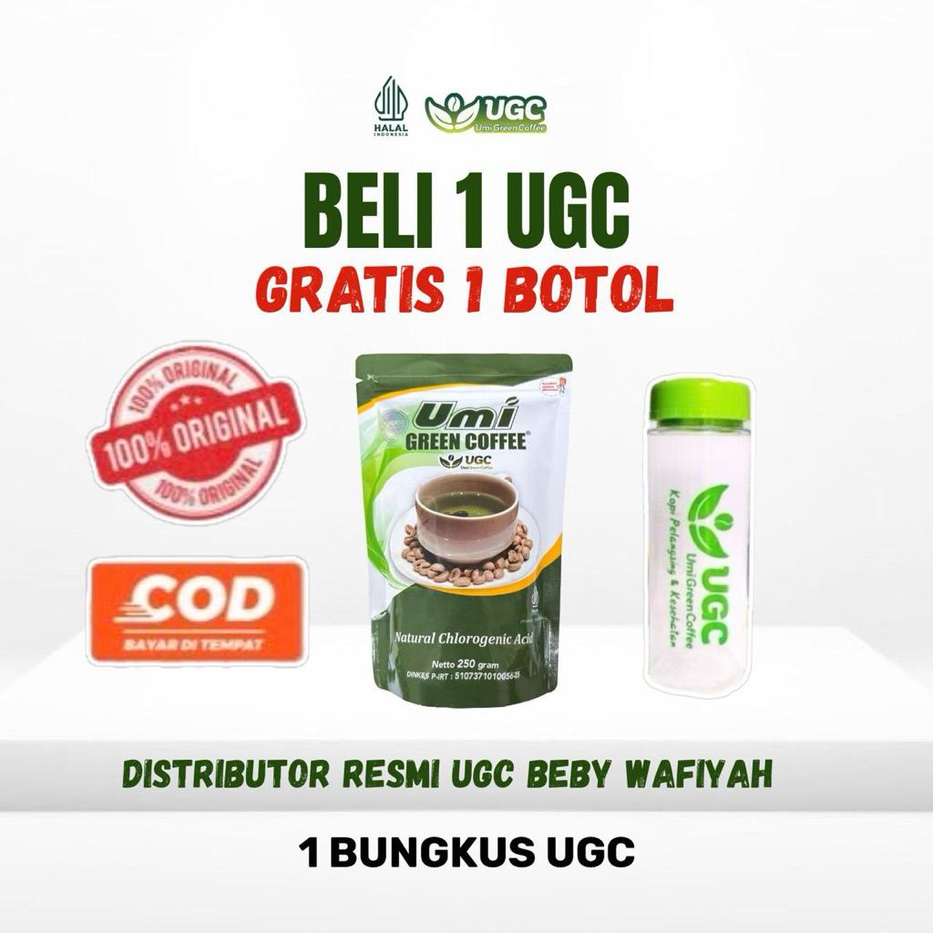 UMI GREEN COFFEE ORIGINAL PELANGSING KESEHATAN PELUNTUR LEMAK AMPUH BPOM HALAL MUI
