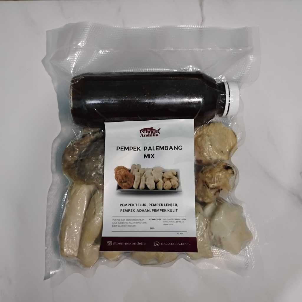 

Pempek Palembang Ikan Tenggiri MIX isi 10 pcs