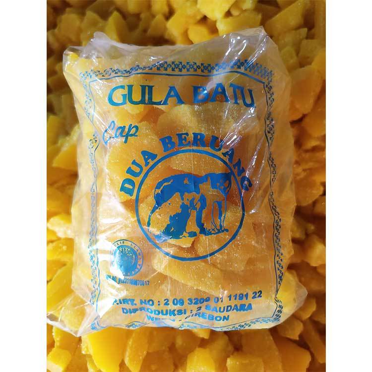 

Gula Batu Kuning Khas Cirebon Kemasan 1kg / Gula Batu Cap 2 Beruang
