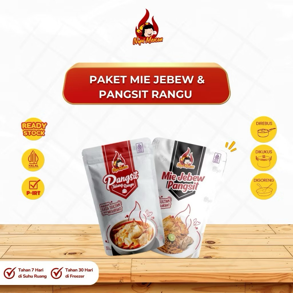 

Paket Mie Jebew & Pangsit Tulang Rangu Nyai Mercon Pekanbaru