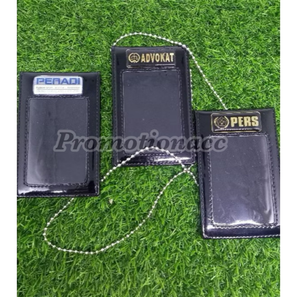 

Name Tag Dompet Kartu Saku Plus Kalung Rantai Logo PERADI ADVOKAT PERS ID Card Saku Kartu Plus Kalung Rantai 2 Sisi Magnet Kulit PREMIUM