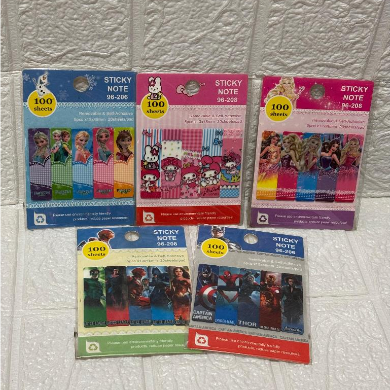 

Sign Here / Post It / Pembatas / Penanda Buku / Sticky Notes Karakter Lucu