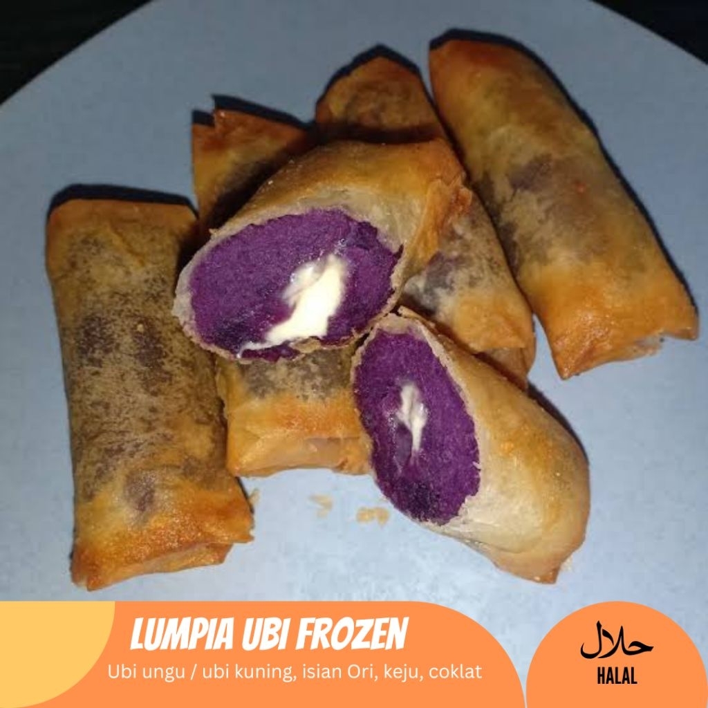 

LUMPIA UBI UNGU KEJU LUMER / LUMPIA UBI UNGU COKLAT LUMER / LUMPIA UBI FROZEN / LUMPIA UBI KUNING
