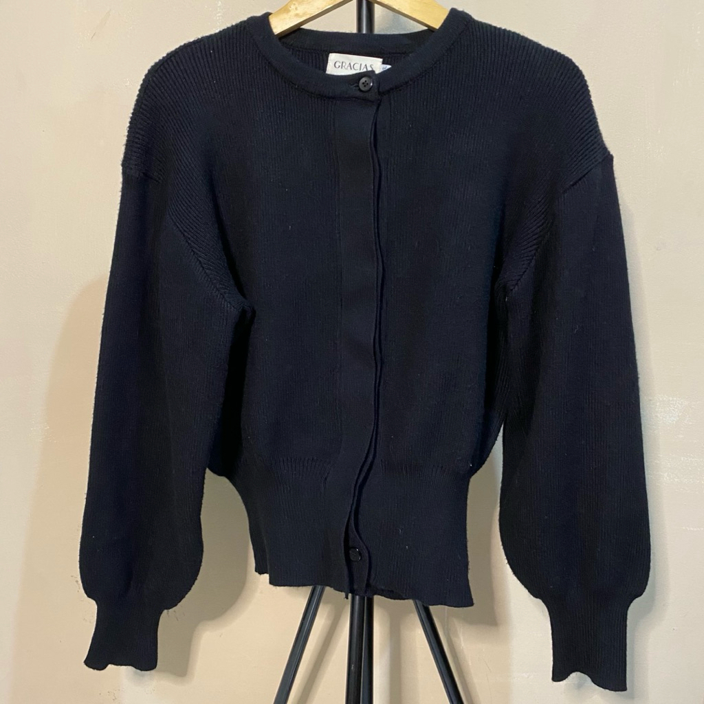 Preloved Casea Knit Cardigan Black by Gracias Label