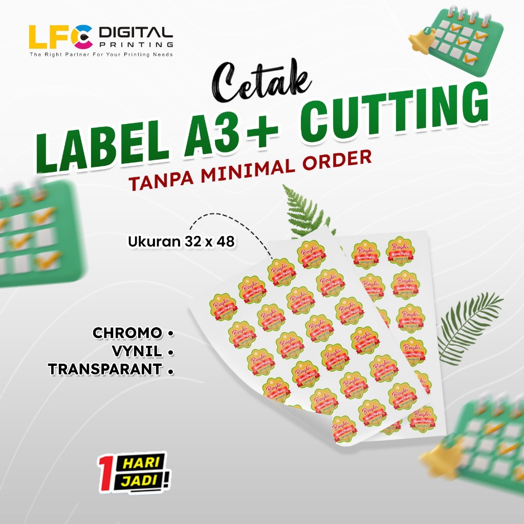 

LABEL KEMASAN A3+ CUTTING