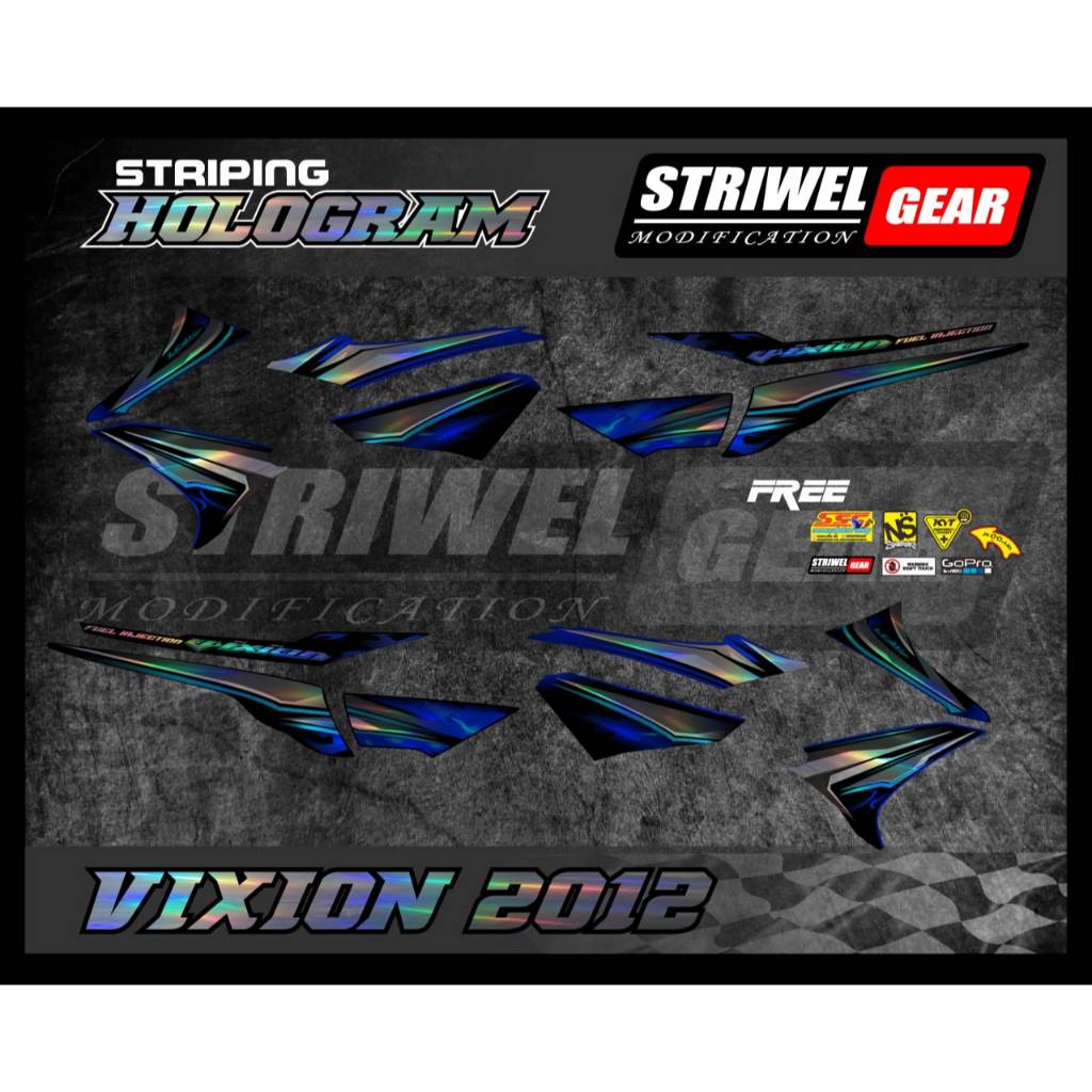Vixion Old Sticker Striping Ori Hologram Vixion 2012 / List Standar Hologram Old Vixion