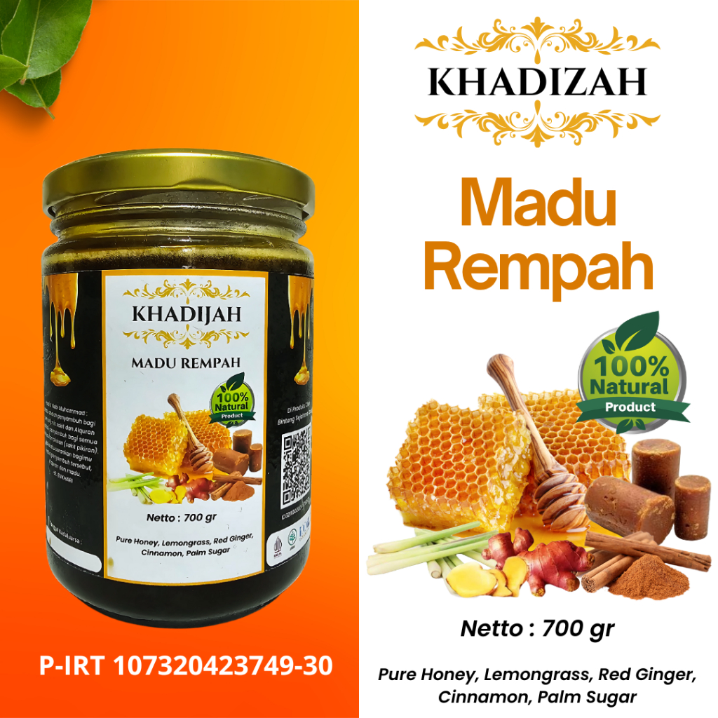

Madu Rempah Herbal Lancarkan Haid Tingkatkan Imun Jahe Merah Sereh Kayu Manis Natural Khadijah