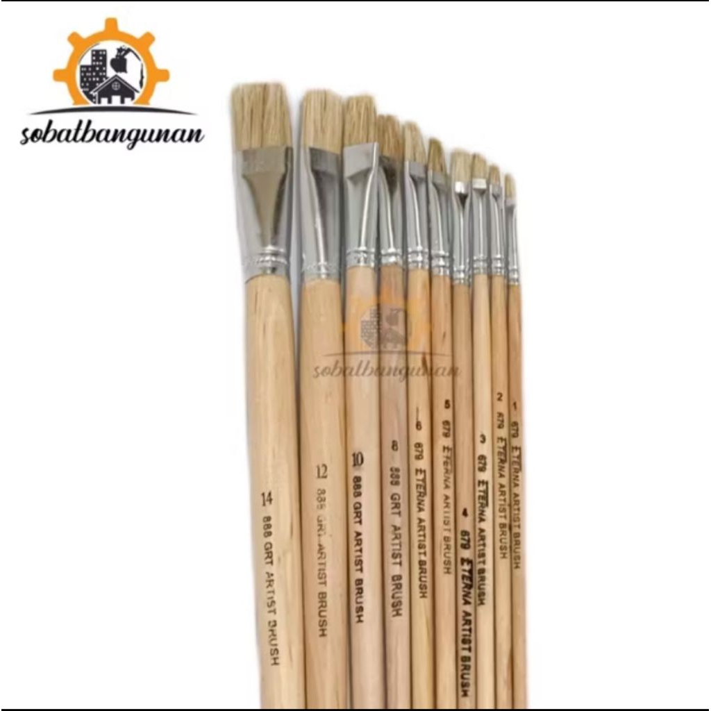 

Kuas Lukis Putih no 3 GRT/ETERNA / Kuas Lukis ETERNA atau GRT