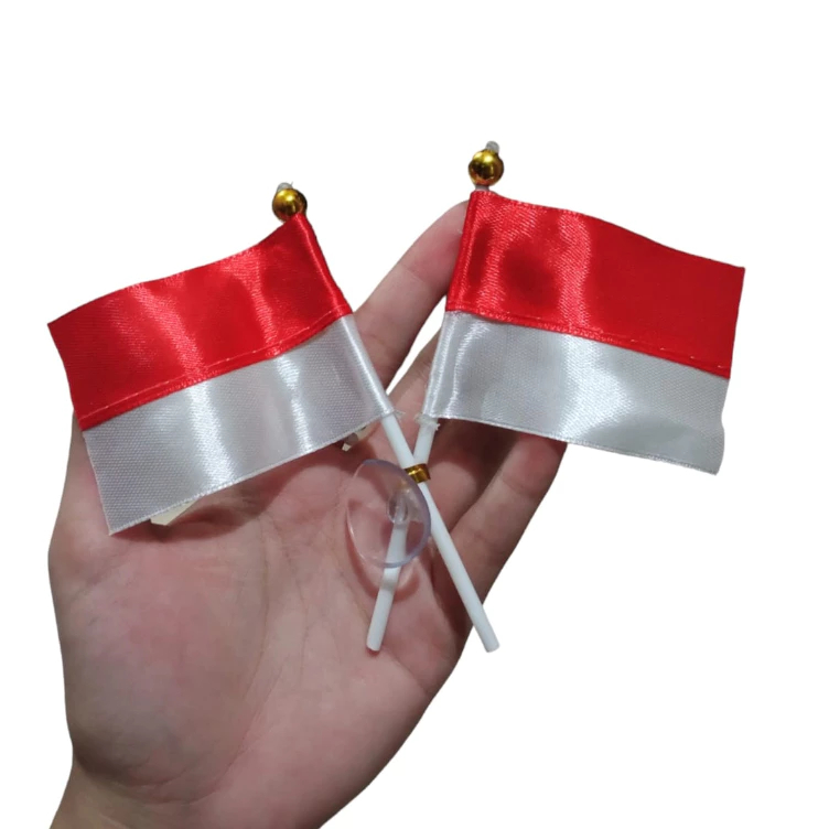 Bendera Indonesia Bendera Silang Buat Kaca Mobil Bendera Indonesia Tempel Kaca Mobil/Spedo Motor