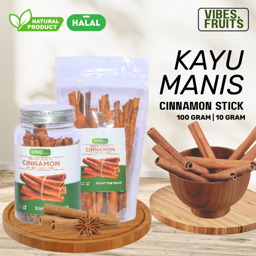 

Kayu Manis Batang Stick 10gr 100gr Bumbu Masak / Cinnamon Stick Kayu Manis Utuh Rempah Alami Asli