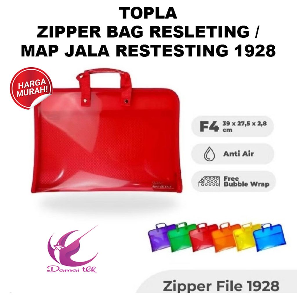 

Topla Zipper Bag Resleting 1928 - Topla Map Jala Restleting
