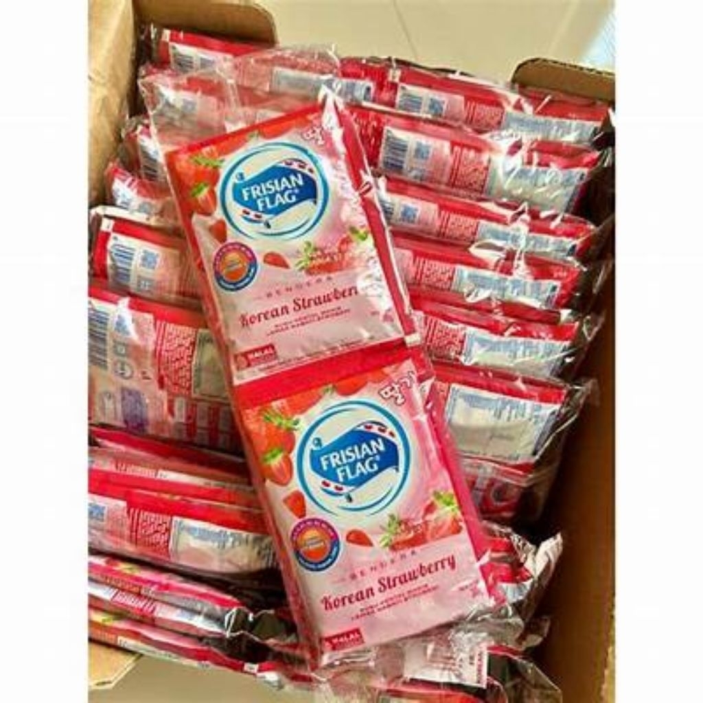 

Frisian Flag Strawberry Sachet 38g 1dus isi 120pcs