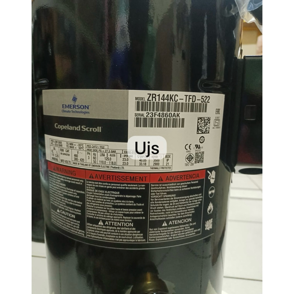 COMPRESSOR COPELAND ZR144KC-TFD-522