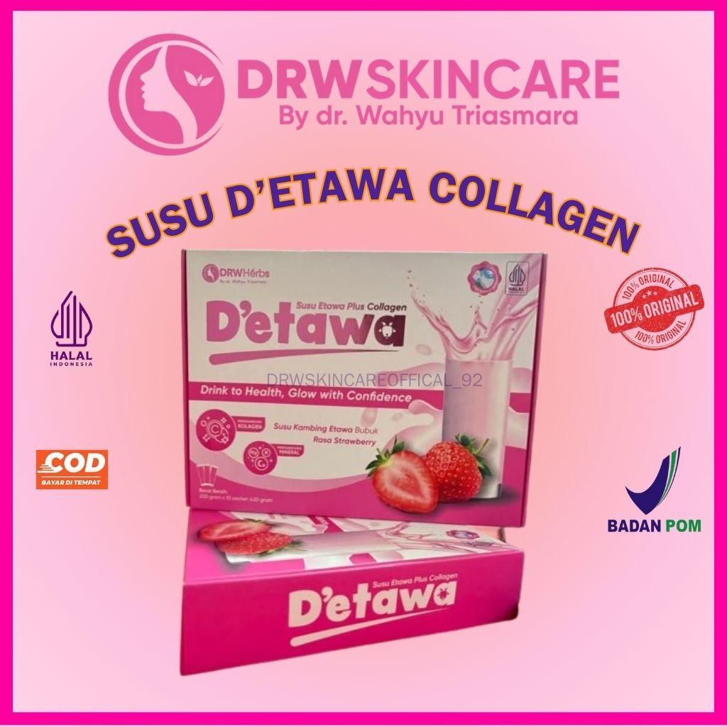 

[ORI] SUSU D"ETAWA+COLLAGEN PENCERAH BADAN DRWSKINCARE isi 10 Sachet/Box