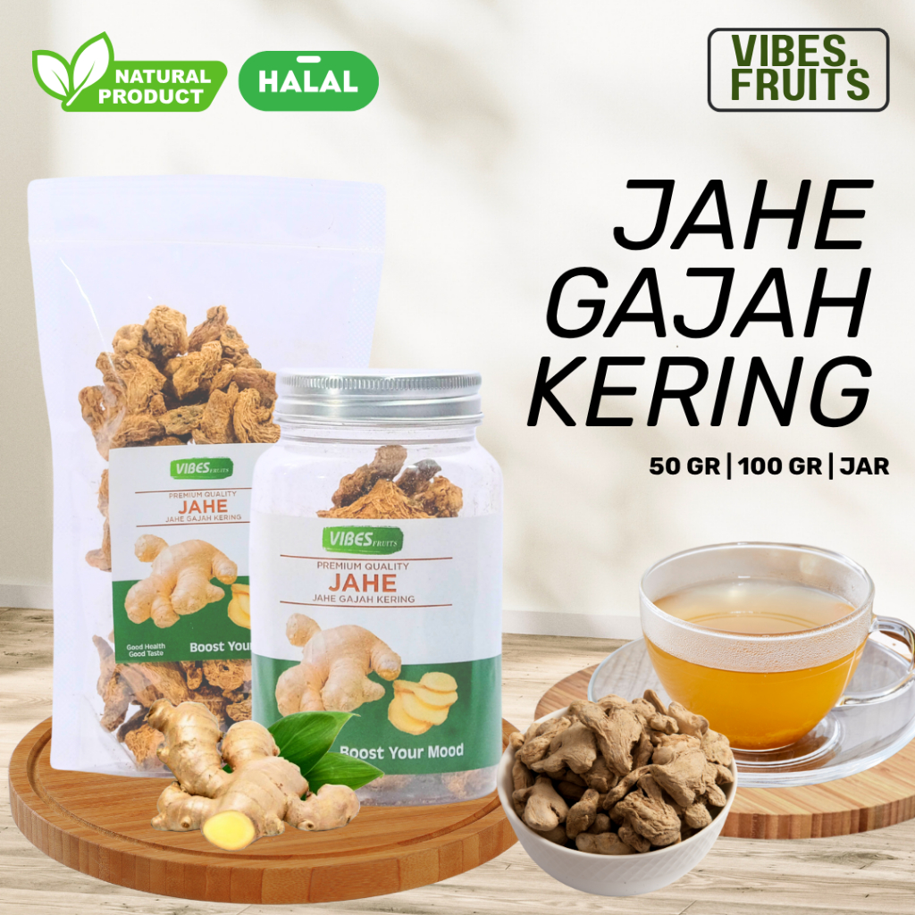 

Jahe Gajah Kering 50gr 100gr / Jahe Gajah Kering Alami Herbal Rempah / Dried Ginger Premium