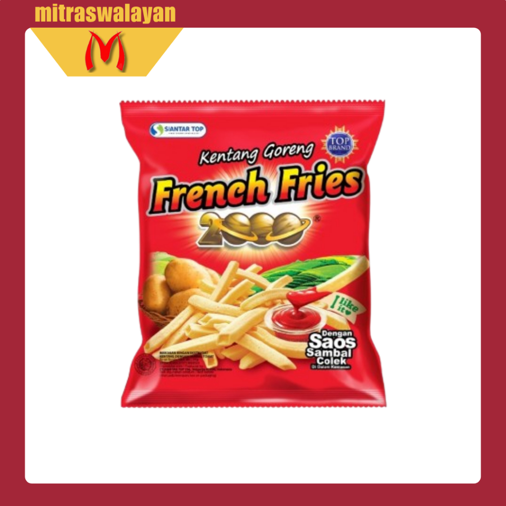 

FRENCH FRIES 2000 Snack Kentang Goreng dengan Saus Sambal Tomat Colek 15 gr