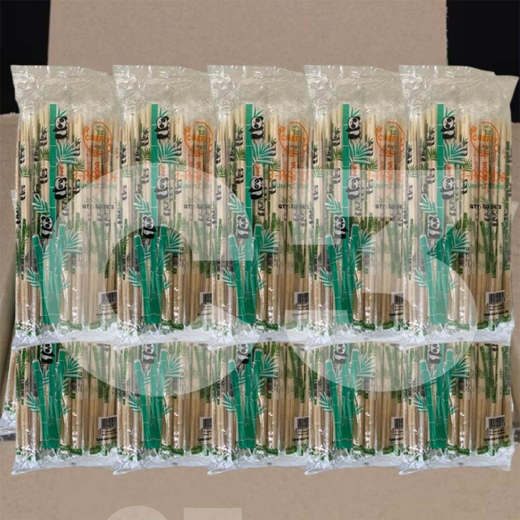 SUMPIT BAMBU + TUSUK GIGI CAP 3 PANDA SUMPIT KAYU CAP 3 PANDA