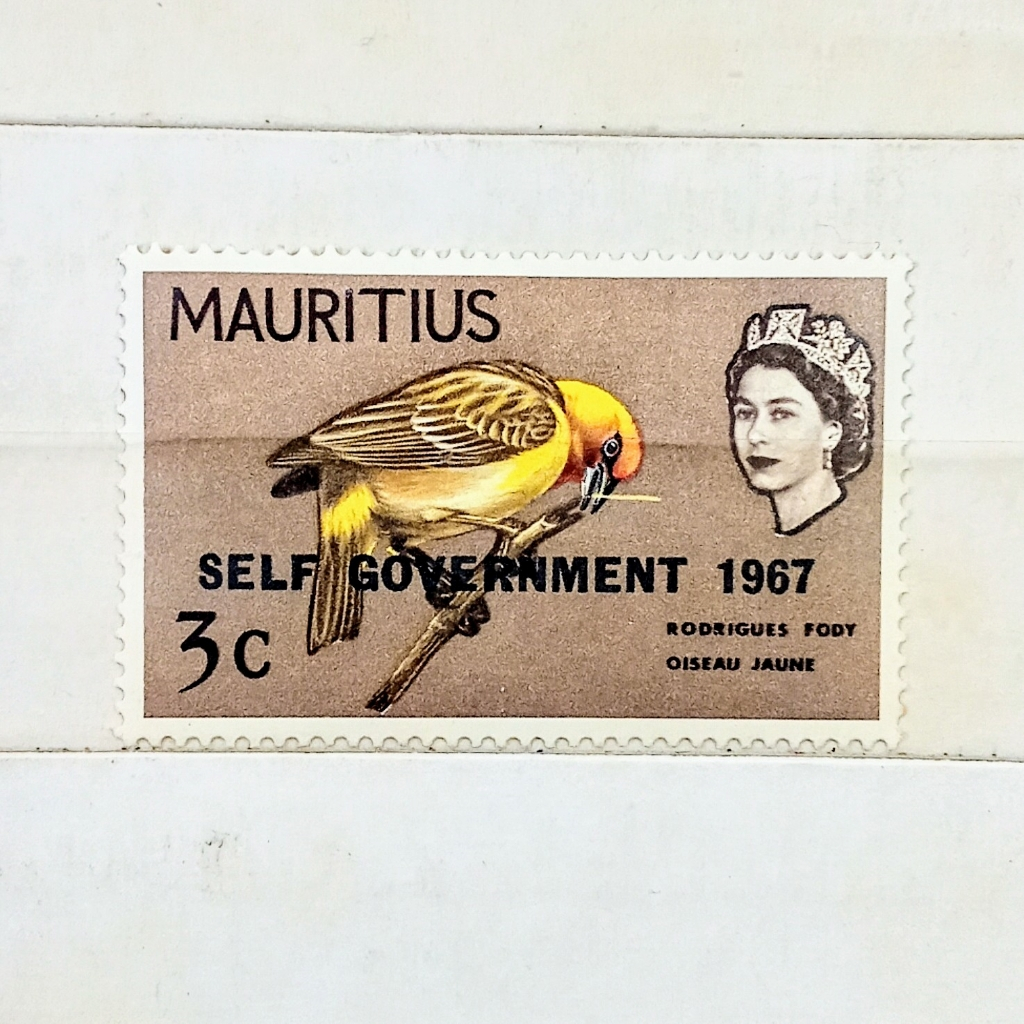 

Prangko Koleksi FIlateli Mauritius 1967 Rodrigues Fody Bird dan Queen Elizabeth II