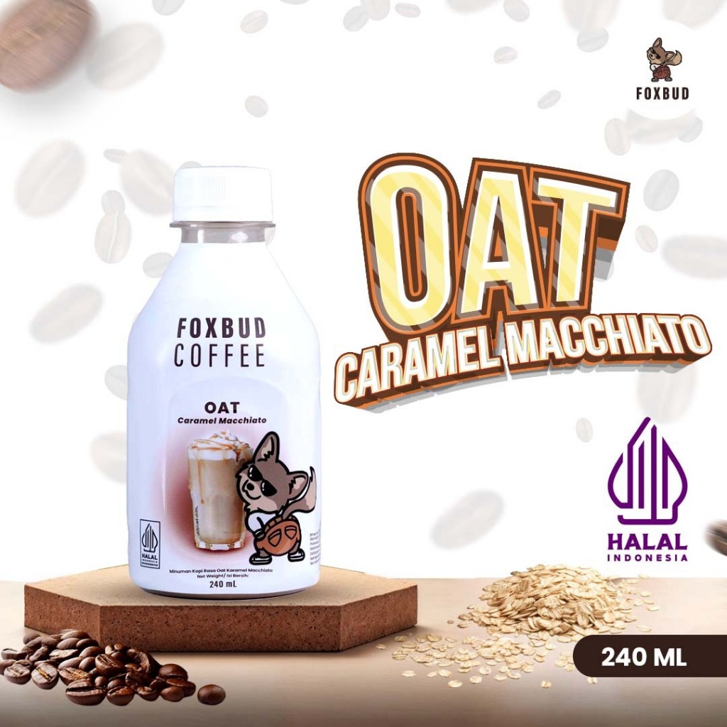 

Foxbud Coffee Varian Rasa Oat Caramel Macchiato