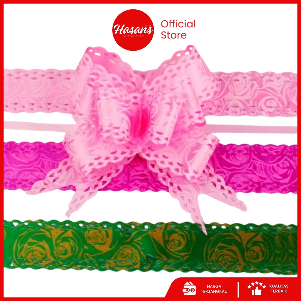 

[10 Pcs] Pita Tarik Renda / PIta Serut Renda / Pita Kado / Pita Hiasan Parcel / Pita Kupu Kupu / Tali Kado S06