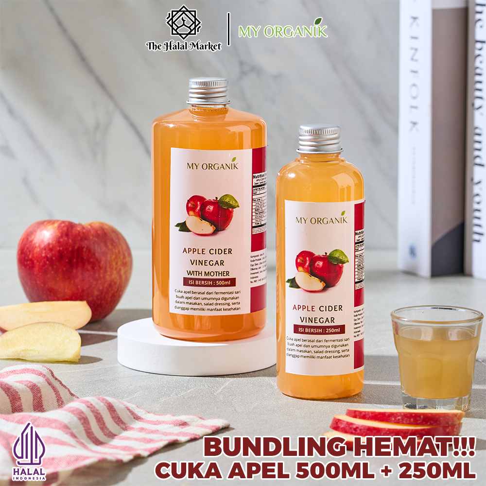

My Organik Paket Murah Cuka apel Original Asli 500 ml 250ml Apple Vinegar With Mother Original
