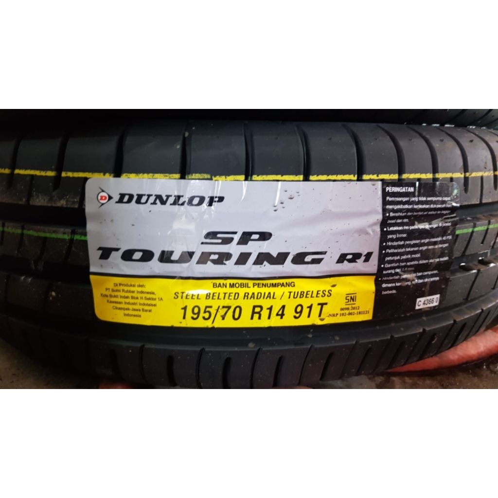 Ban Baru Dunlop SP Touring R1 195/70 R14 Nik 2025 Cocok Buat mobil Avanza.Xenia.Evalia.Mobilio