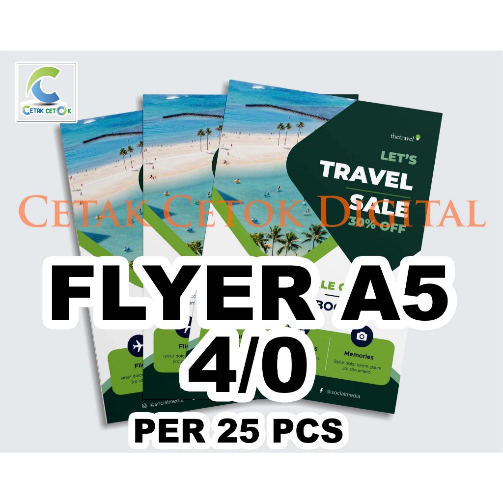 

FLYER A5 4/0 PER 25 PCS, ART PAPER 150 GSM, CETAK FLYER A5 MURAH DAN BERKUALITAS
