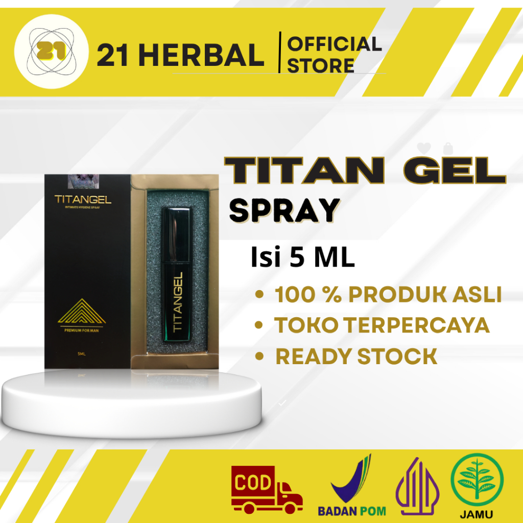 TITAN GEL SPRAY ISI 5 ML- 100 % ASLI- BPOM DAN HALAL