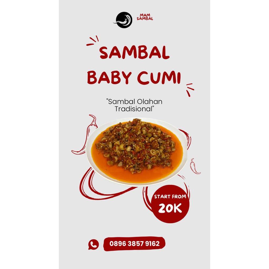 

MAMSAMBEL - Sambal Baby Cumi - Home Made 150 gr - Sambel Pedas