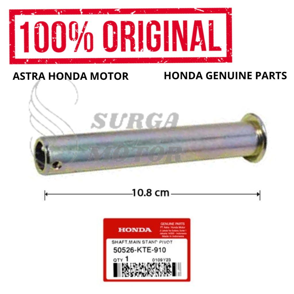 As Standar Tengah Shaft Main Stand Pivot Mega Pro 2010 Original Honda AHM 50526-KTE-910 As Jagrak 2 