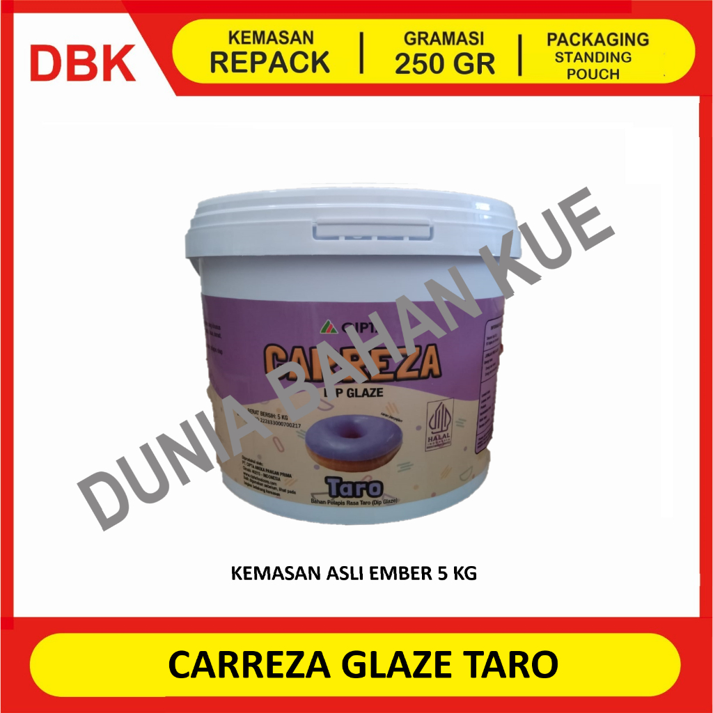 

GLAZE TARO - REPACK 250 GR / DIP GLAZE SELAI OLESAN TOPPING TARO