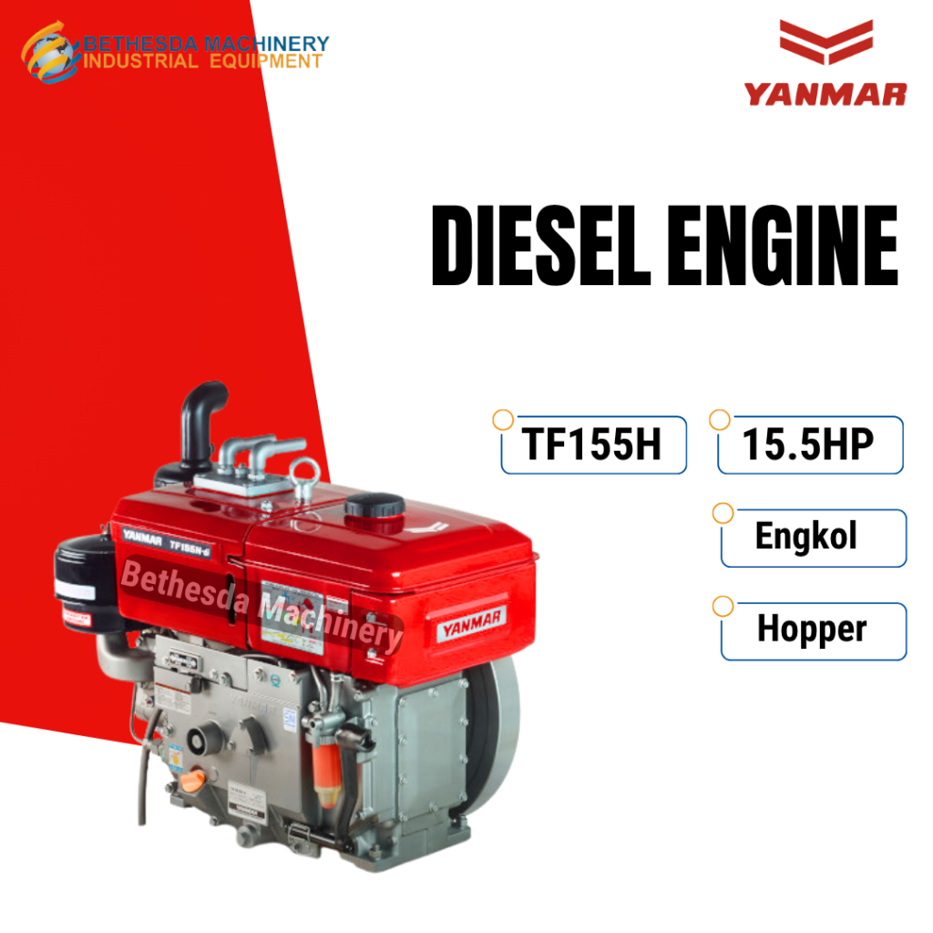 Mesin Diesel Penggerak Yanmar 15.5 HP Hopper Engine Penggerak TF 155 H