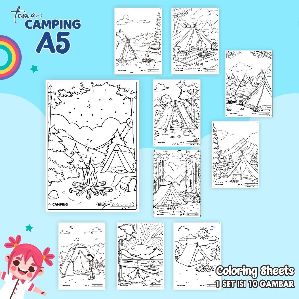 

[Whispers] Lembar Mewarnai Anak A5 10 Lembar Kreatifitas