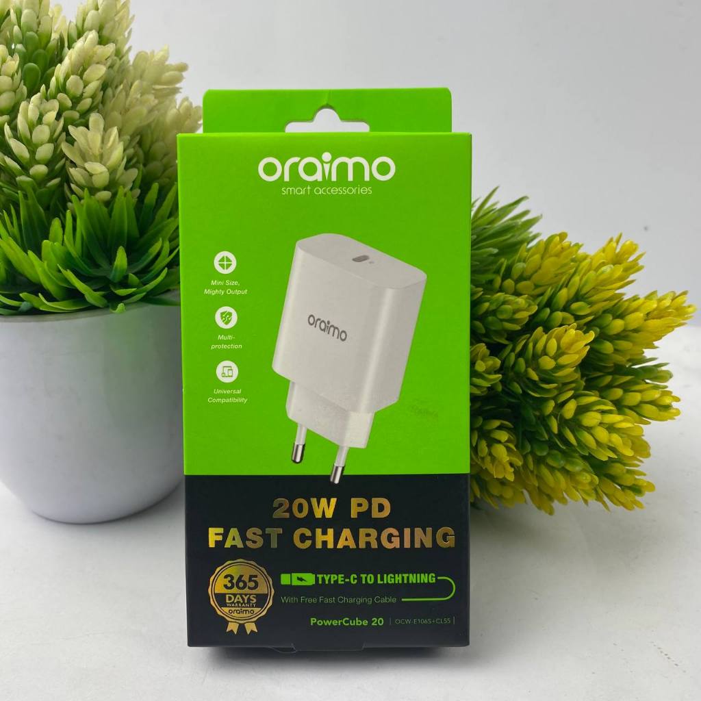 CHARGER SET ORAIMO FOR IPHONE OCW-E106S+CL55 | TYPE C TO LIGHTNING 20W